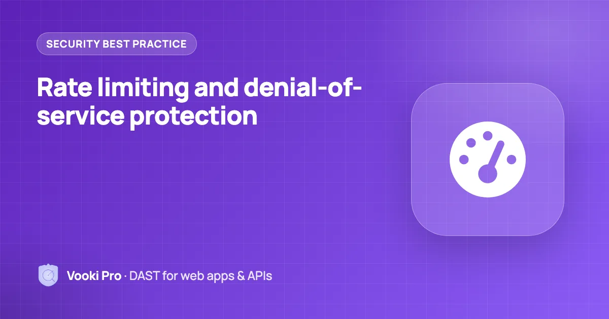 API Rate Limiting & DoS Protection Best Practices