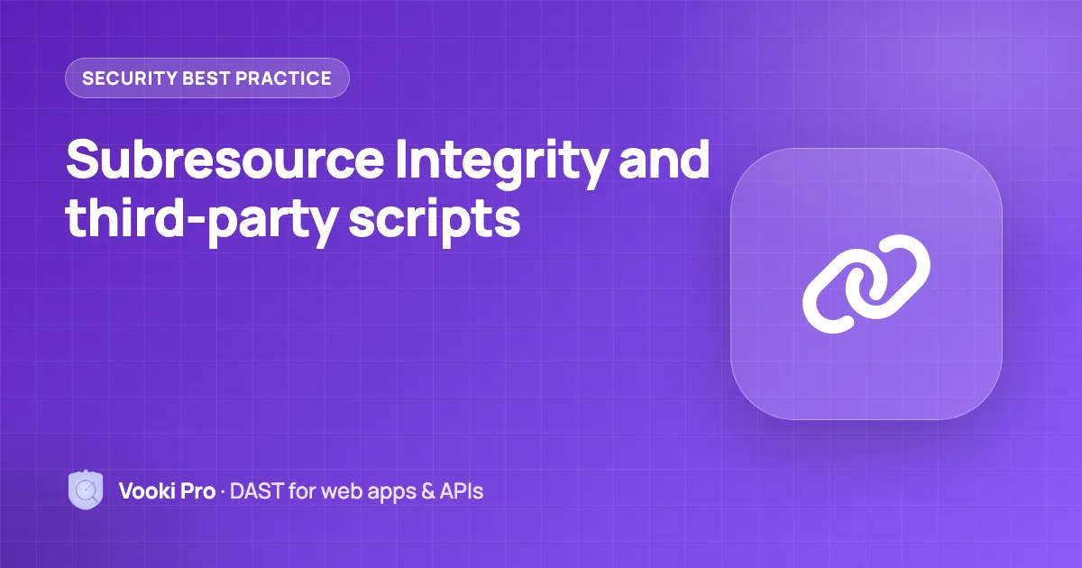 Subresource Integrity (SRI) for Third-Party Scripts